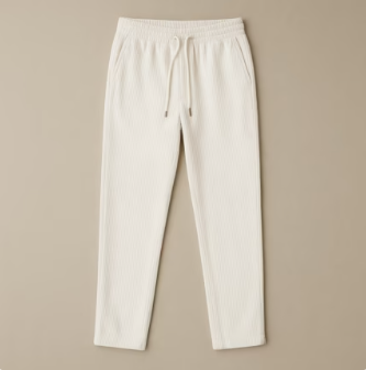 Relaxed Corduroy Trousers White