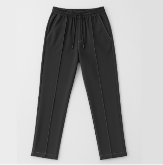 Straight Leg Trousers Charcoal Grey
