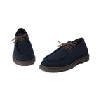 Arden Low Blue – Moc Toe Corduroy - Huso Men's Shoes, Loafers, Boots & Clothing