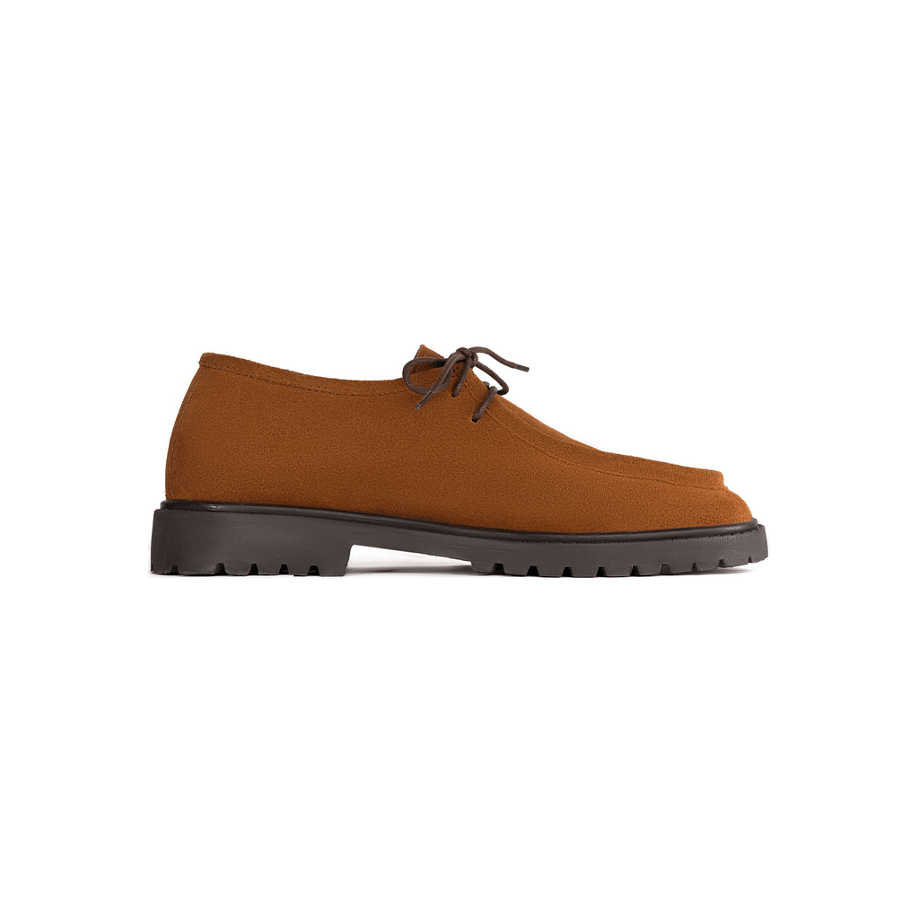 Arden Low Tan – Moc Toe Shoe Suede - Huso Men's Shoes, Loafers, Boots & Clothing