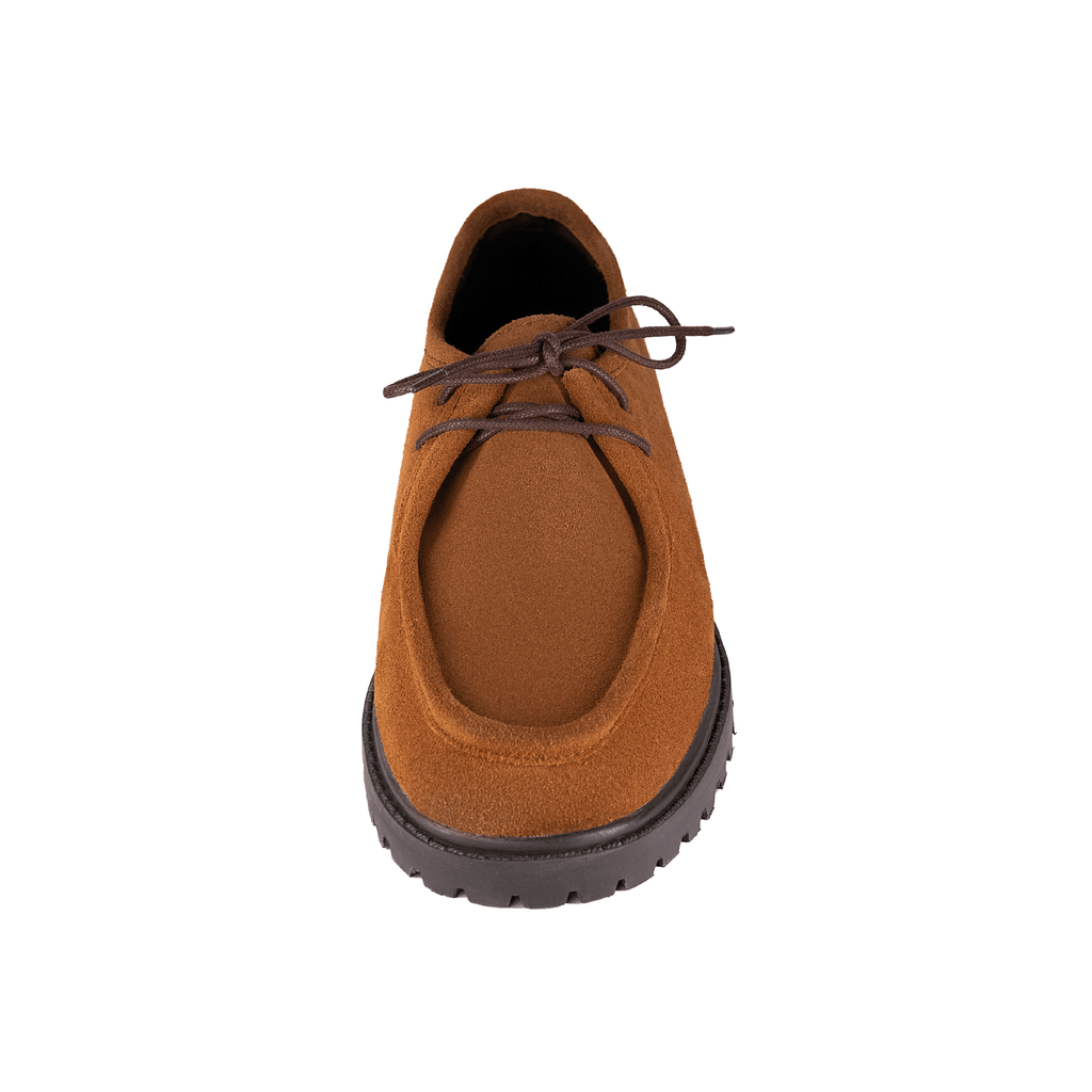 Arden Low Tan – Moc Toe Shoe Suede - Huso Men's Shoes, Loafers, Boots & Clothing