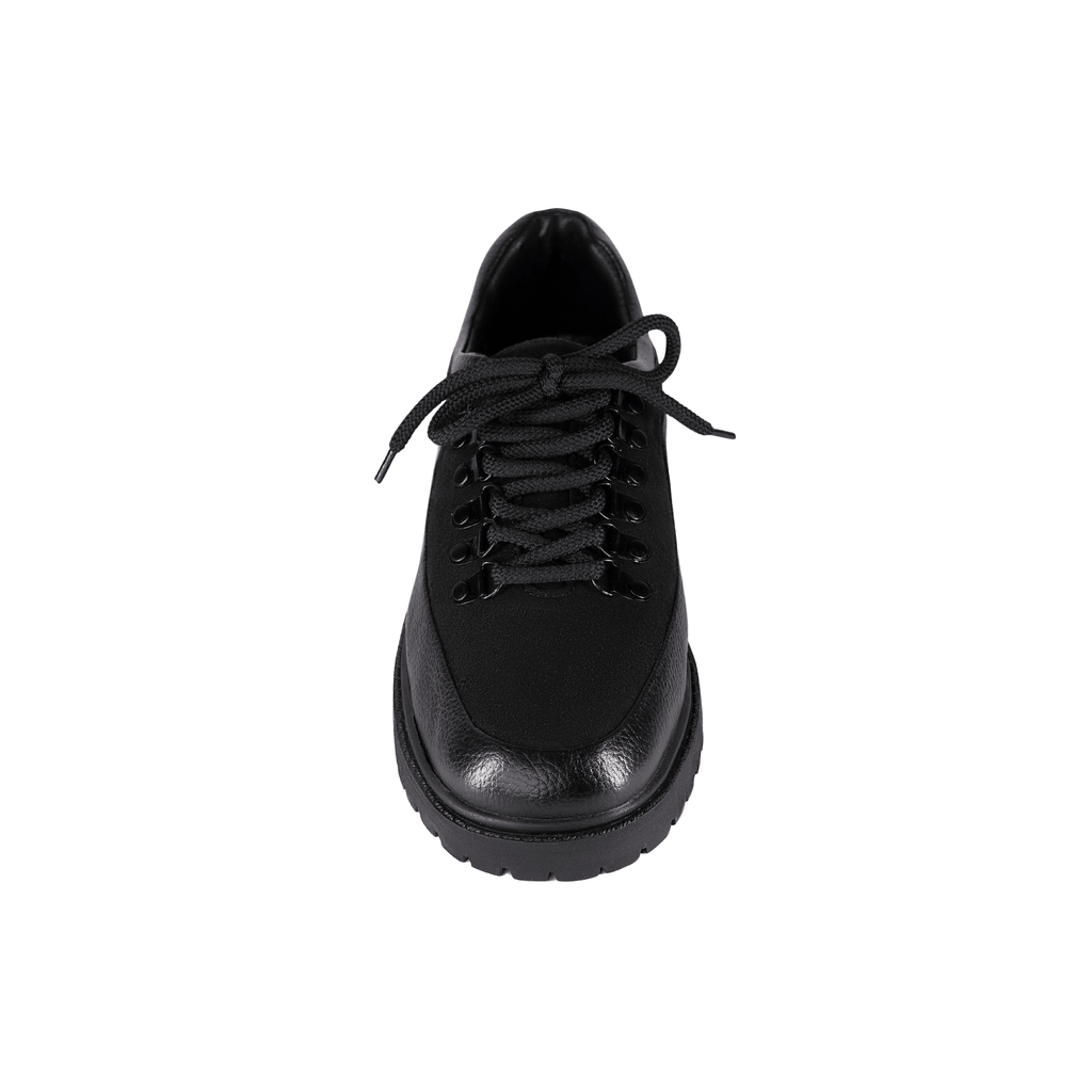 Traverse Low – Double Black Leather Shoe - Huso Men's Shoes, Loafers, Boots & Clothing