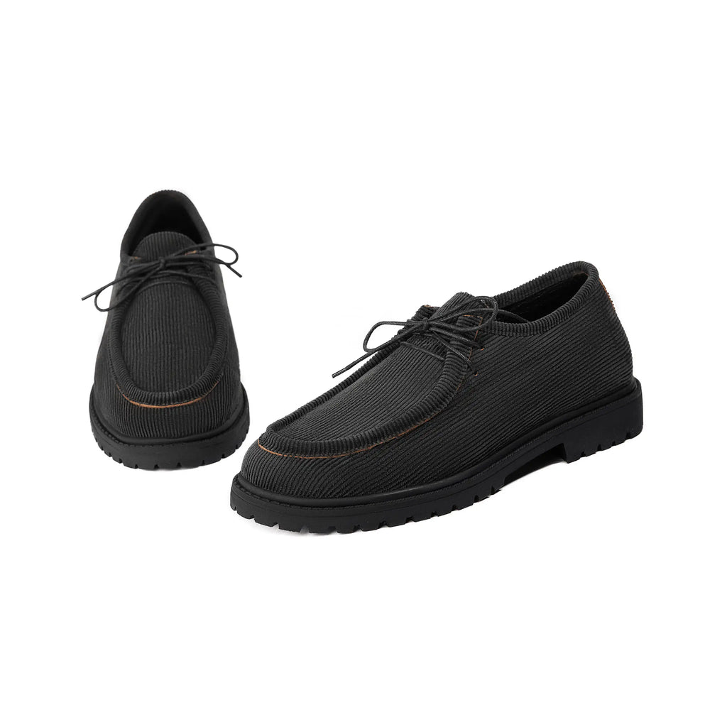 Arden Low Grey – Moc Toe Corduroy - Huso Men's Shoes, Loafers, Boots & Clothing