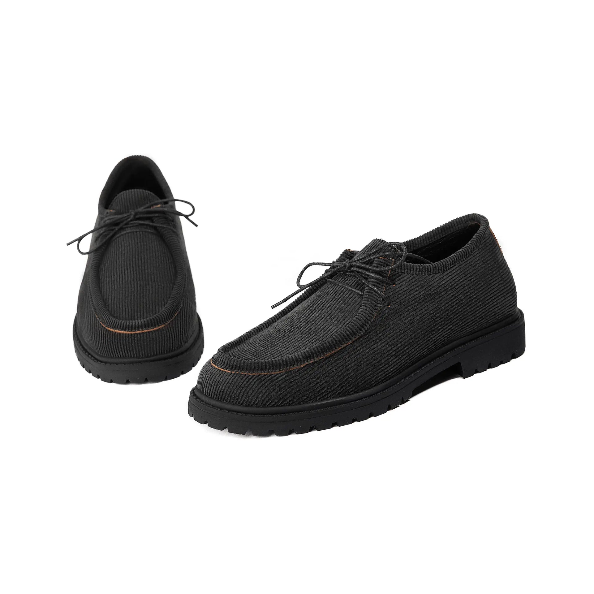 Arden Low Grey – Moc Toe Corduroy - Huso Men's Shoes, Loafers, Boots & Clothing