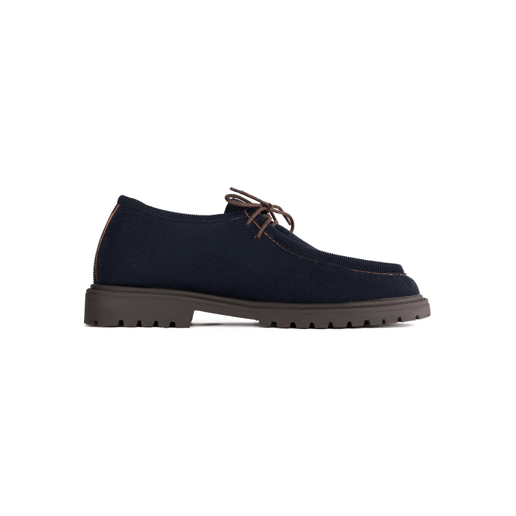 Arden Low Blue – Moc Toe Corduroy - Huso Men's Shoes, Loafers, Boots & Clothing