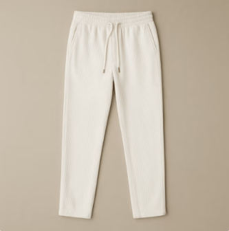 Relaxed Corduroy Trousers White - My Store