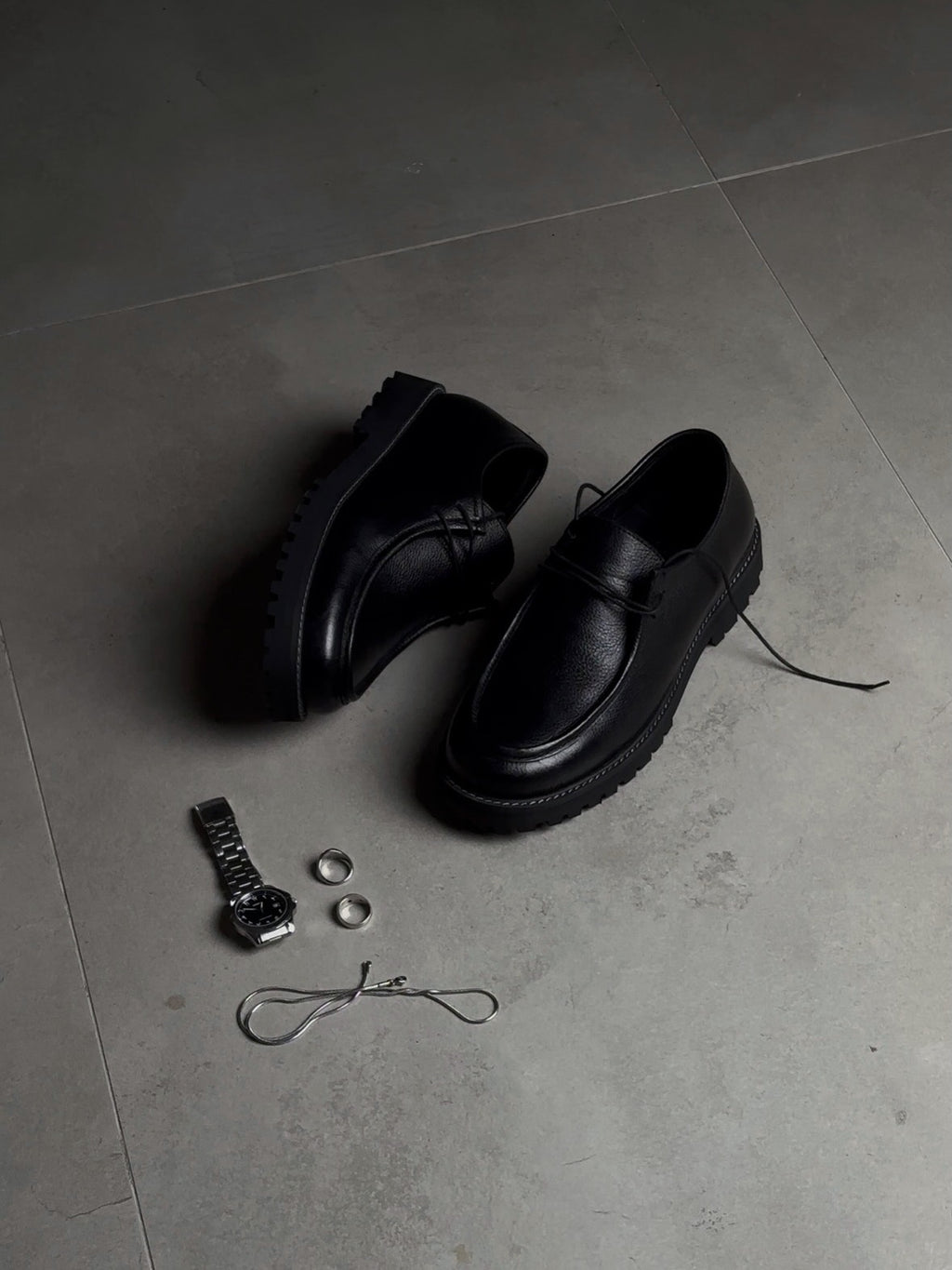 Moc Toe Obsidian Black - Huso Men's Shoes, Loafers, Boots & Clothing