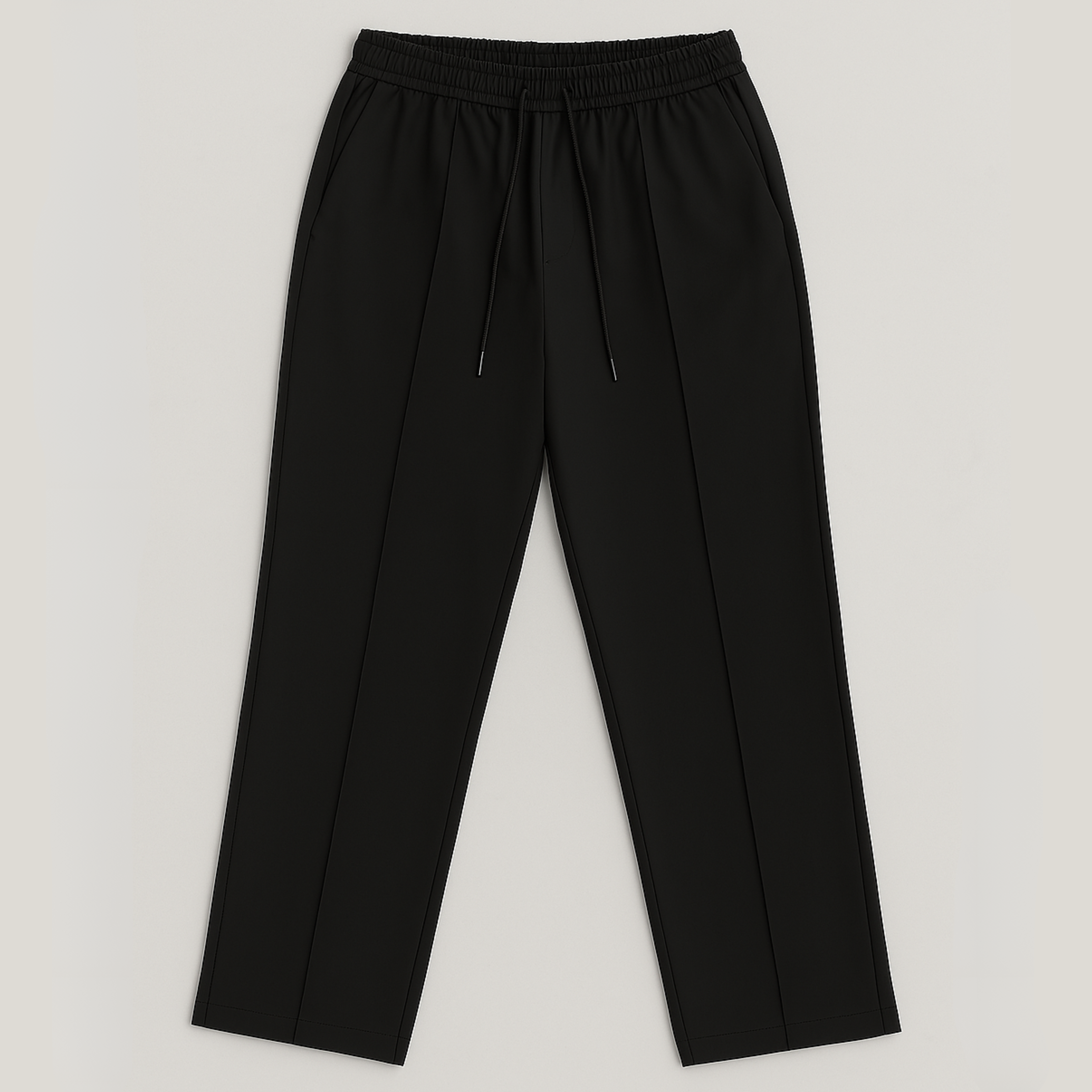 Straight Leg Trousers Black