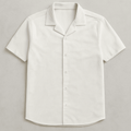 Short Sleeve Corduroy Shirt Soft Bone White - My Store