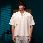 Ecru Bloom - Embroidered Linen Shirt - My Store