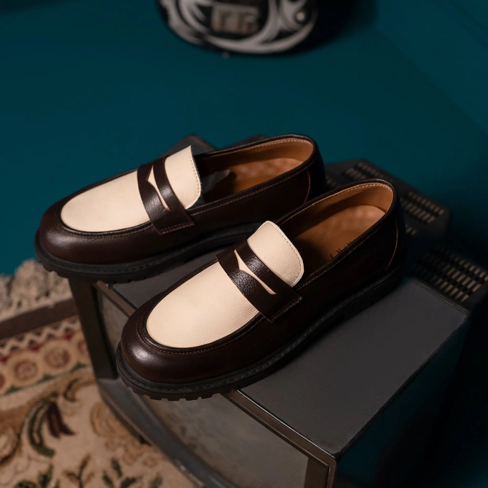 Huso Forge Burgundy/Beige - Huso Men's Shoes, Loafers, Boots & Clothing