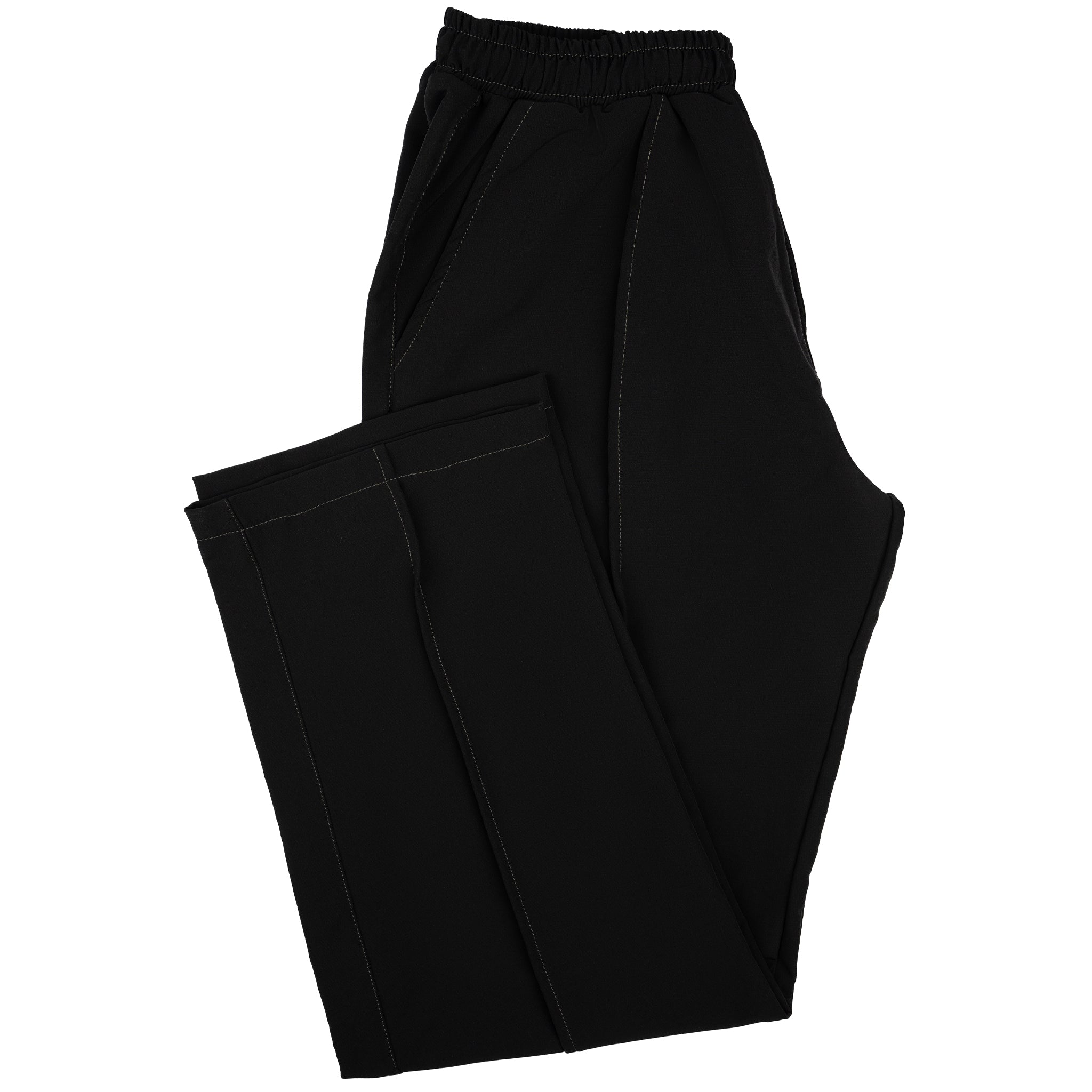 Straight Leg Trousers Black